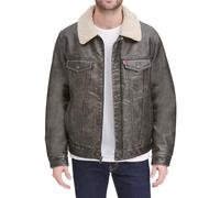 Levi's Sherpa Lined Trucker Jacket Chaqueta de Piel sintética, Marrón Oscuro/Forro Acolchado, XL para Hombre