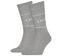 Levi's Short Sock, Gris (Grey Melange), 43-46 (Pack de 2) Unisex Adulto