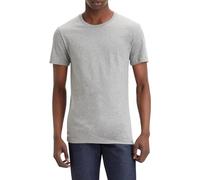 Levi's Slim 2-pack Crewneck Tee Camiseta, White/ Med Heather Grey, XL Hombre
