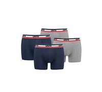 Levi's Sportswear Logo - Calzoncillos tipo bóxer para hombre de algodón orgánico en paquete de 4 unidades, azul oscuro, M