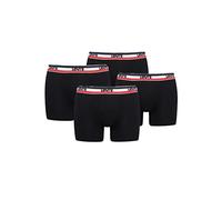 Levi's Sportswear Logo - Calzoncillos tipo bóxer para hombre de algodón orgánico en paquete de 4 unidades, Negro , L