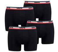 Levis SPRTSWR - Calzoncillos tipo bóxer para hombre, 4 unidades, 200 - negro, M