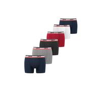 Levi's Sprtswr Logo Boxer Brief Org Co 6P Ecom, Hombre, Azul/Rojo/Gris, XXL, (Pack de 6)