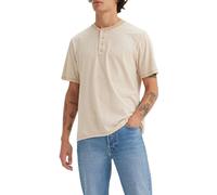 Levi's SS 3 Button Henley Camisa, Shore Stripe Safari, XL para Hombre