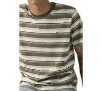 Levi'S SS Original HM tee T-Shirt, Jen Stripe Maitake B, S Hombre