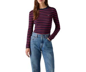Levi's Sudadera de Rayas Parisienne de Rib Crew, Parisienne Stripe Na, L