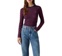 Levi's Rib Crew Sweater Suéter pulóver, Parisienne Stripe NA, M para Mujer