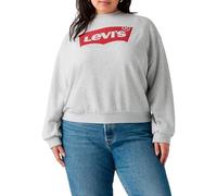 Levi'S Sudadera para Mujer de Talla Grande Everyday Crew, Crew Core Batwing II Starstruck Heather Grey Starstruck Hetaher Grey, XXL Grande