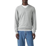 Levi's Suéter para Hombre con Cuello en V, Color Gris Jaspeado, Talla XXL, Tono Medio Gris Jaspeado, XXL
