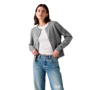 Levi's Tara Super Soft Crewneck Cardi Suéter cárdigan, Dark Heather Gray BR, L para Mujer