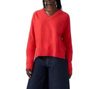 Levi's Tara Supersoft - Sudadera con Cuello en V, Color Rojo, Color Rojo., M