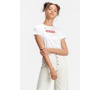 Levi's The Perfect Tee Box Tab White Graphic Talla: XS | Outlet | Mujer | Blanco