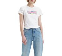 Levi's The Perfect Tee Camiseta, 501 Quilt Bw Fill Bright White, S Mujer