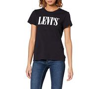 Levi's The Perfect Tee Camiseta, Black (90's Serif Perfect T2 Caviar 0783), S Mujer