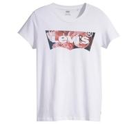 Levi's The Perfect Tee Camiseta, Housemark Photo Fill - White, L Mujer