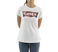 Levi's The Perfect Tee Camiseta, Housemark Photo Fill - White, XL Mujer