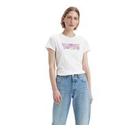 Levi's The Perfect Tee, Camiseta Mujer, 501 Quilt Bw Fill Bright White, XS