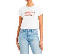Levi's The Perfect Tee, Camiseta Mujer, Floral Bw Fill Bright White, XS
