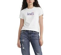 Levi's The Perfect Tee, Camiseta Mujer, Poster Logo Bright White, XS