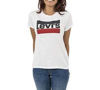 Levi's The Perfect Tee, Camiseta Mujer, Sportswear Logo White, XXS