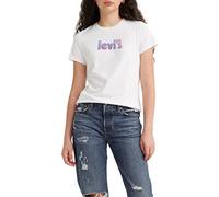 Levi's The Perfect Tee Camiseta, Poster Logo Bright White, M Mujer