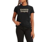Levi's The Perfect Tee- Pattern Batwing Logo Mujer, Batwing Leopard Caviar, S