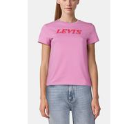Levi's The Perfect Tee Stripe Logo Maube Orchid Talla: L | Camisetas de Seda Outlet | Mujer | Magenta