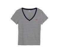 Levi's The V-Neck Camiseta Mujer, Indigo Stripe Navy Blazer Cotton, XXS
