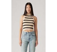Levi's Tulip Mockneck Tank Redwood Stripe Creme Talla: S | Camisetas de Tirantes Outlet | Mujer | Marrón