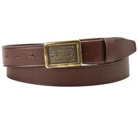 Levi's Two Horse Logo Belt, Dark Brown, 90 Unisex, marrón oscuro, 90 cm