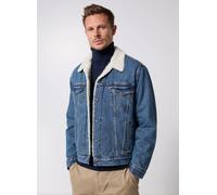 Levi's® TYPE 3 SHERPA TRUCKER MED INDIGO - WORN IN M Azul