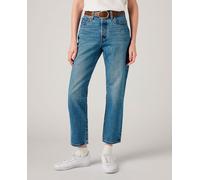 Levi's 501 Crop Vaqueros, Medium Indigo Worn In, 28W / 30L Mujer