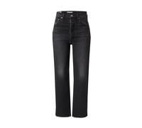Levi's Vaqueros Ribcage Straight Ankle acabado desgastado 31W/29L Mujer Negro