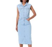 Levi's Vestido de Mujer Iconic sin Mangas Vestido Casual, Envuelto en Azul, XS