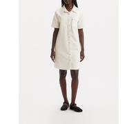 Levi's Vestido vaquero midi de manga corta. Blanco 40/M