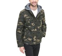 Levi's Washed Cotton Hooded Military Jacket Chaqueta, Camuflaje, M para Hombre