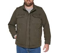 Levi's Washed Cotton Military Jacket (Regular & Big & Tall Sizes) Chaqueta Ligera de algodón, Relleno de Aceituna, Small para Hombre