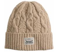 Levi's Women's Backpatch Beanie-Holiday Cable Knit Gorro, Brezo de Avena, Talla única Mujeres