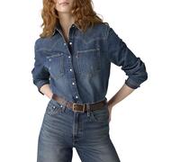Levi's Women's Baggy & Buffer OTW Bovine Belt, Leather Brown, 75, Marrón, 75