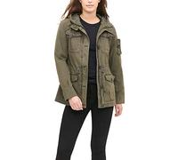 Levi's Women's Cotton Four Pocket Hooded Field Jacket, Army Green, XL
