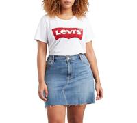 Levi's Women's Plus Size Perfect Tee T-Shirt, Batwing Logo, Plus Batwing White, 2XL
