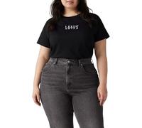 Levi's Women's Plus Size tee T-Shirt, Serif Emb Caviar, 4XL