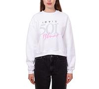 Levi's - Women's Relaxed Crop Sweatshirt with 501 Logo - Size M