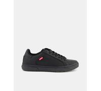 Levi's Zapatillas de hombre en negro bajas tipo casco con logotipo lateral. Negro 44