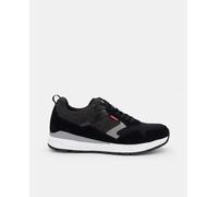 Levi's Zapatillas de hombre en negro bajas tipo running con logotipo lateral. Negro 40