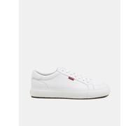 Levi's Zapatillas Woodward Rugged de hombre tipo casco bajas con cordones y suela de goma. Blanco 44
