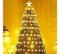 levitantes árbol de navidad - árbol de 60 cm con fibra óptica de baja tensión en blanco cálido, ideal para decorar espacios. *