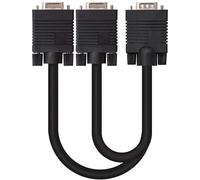 Levitantes Cable bifurcador SVGA, HDB15 macho a 2 HDB15 hembra, 45 cm, ideal para conectar múltiples monitores en dispositivos con salida SVGA.