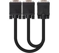 Levitantes Cable bifurcador SVGA HDB15 macho a 2 HDB15 hembra, 45 cm, ideal para duplicar señales de video en monitores y proyectores.