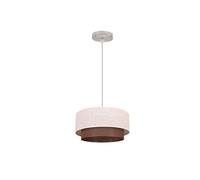 Levitantes Colgante Doble 1L Beis/Marrón Cilindro REGX35X35 - Iluminación decorativa, diseño moderno, ideal para espacios interiores y ambientes acogedores.